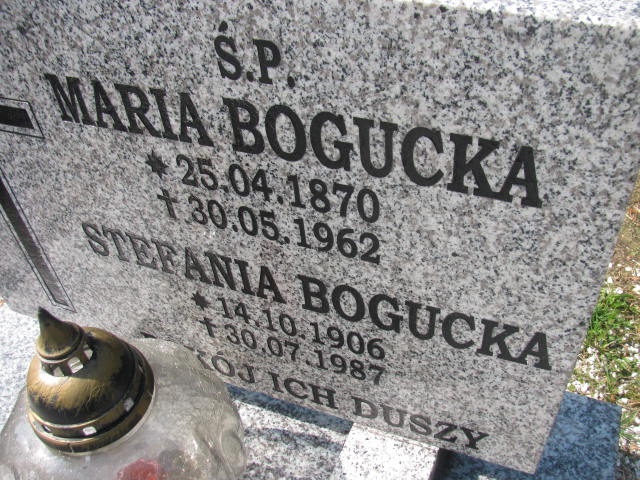 Maria Bogucka 1870 Bystrzyca Kłodzka - Grobonet - Wyszukiwarka osób pochowanych
