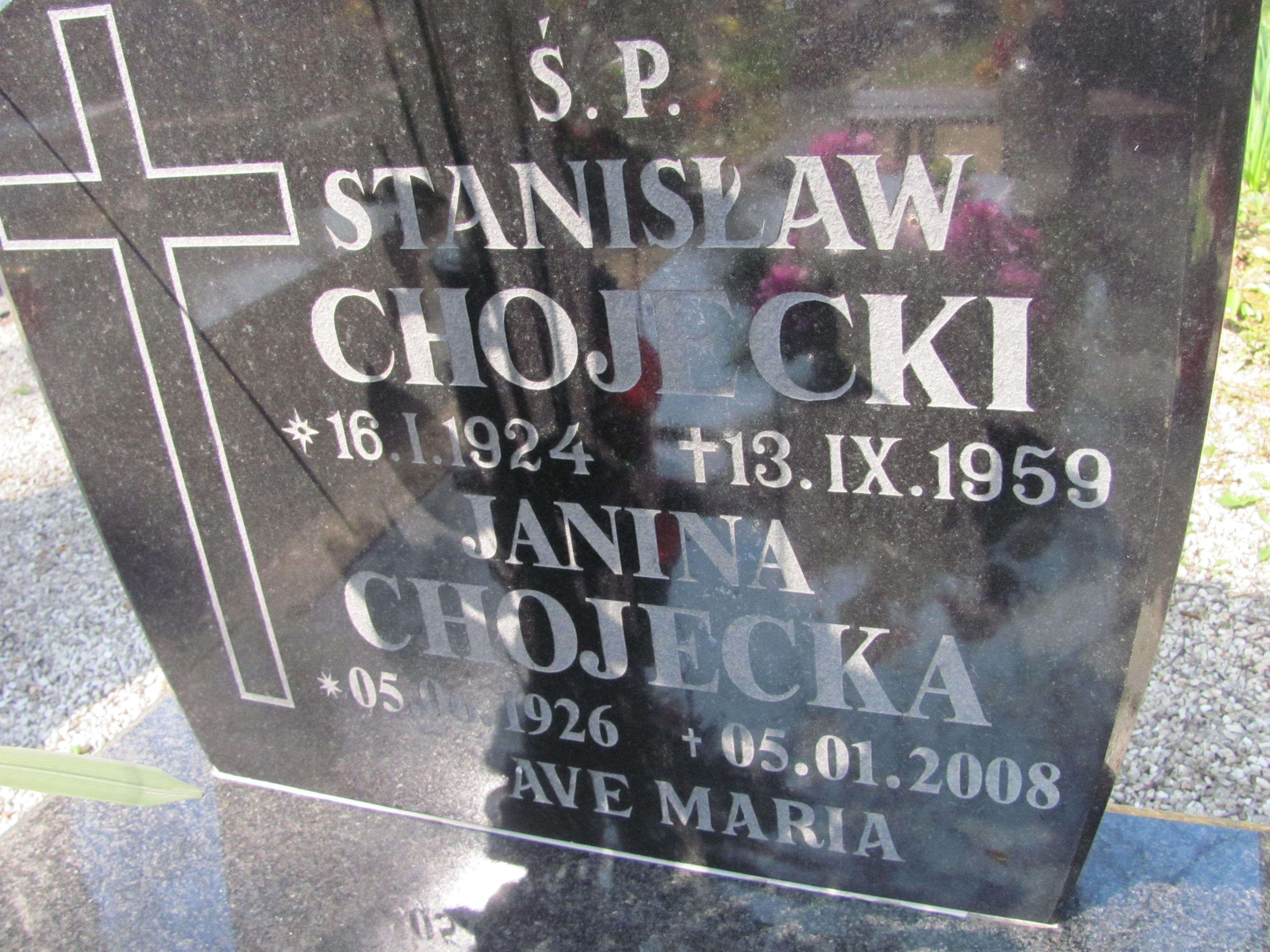 Stanisław Chojecki 1924 Bystrzyca Kłodzka - Grobonet - Wyszukiwarka osób pochowanych