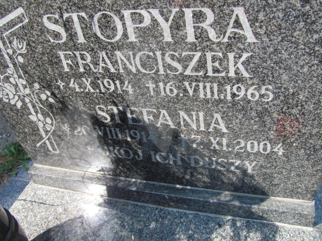 Franciszek Stopyra 1914 Bystrzyca Kłodzka - Grobonet - Wyszukiwarka osób pochowanych