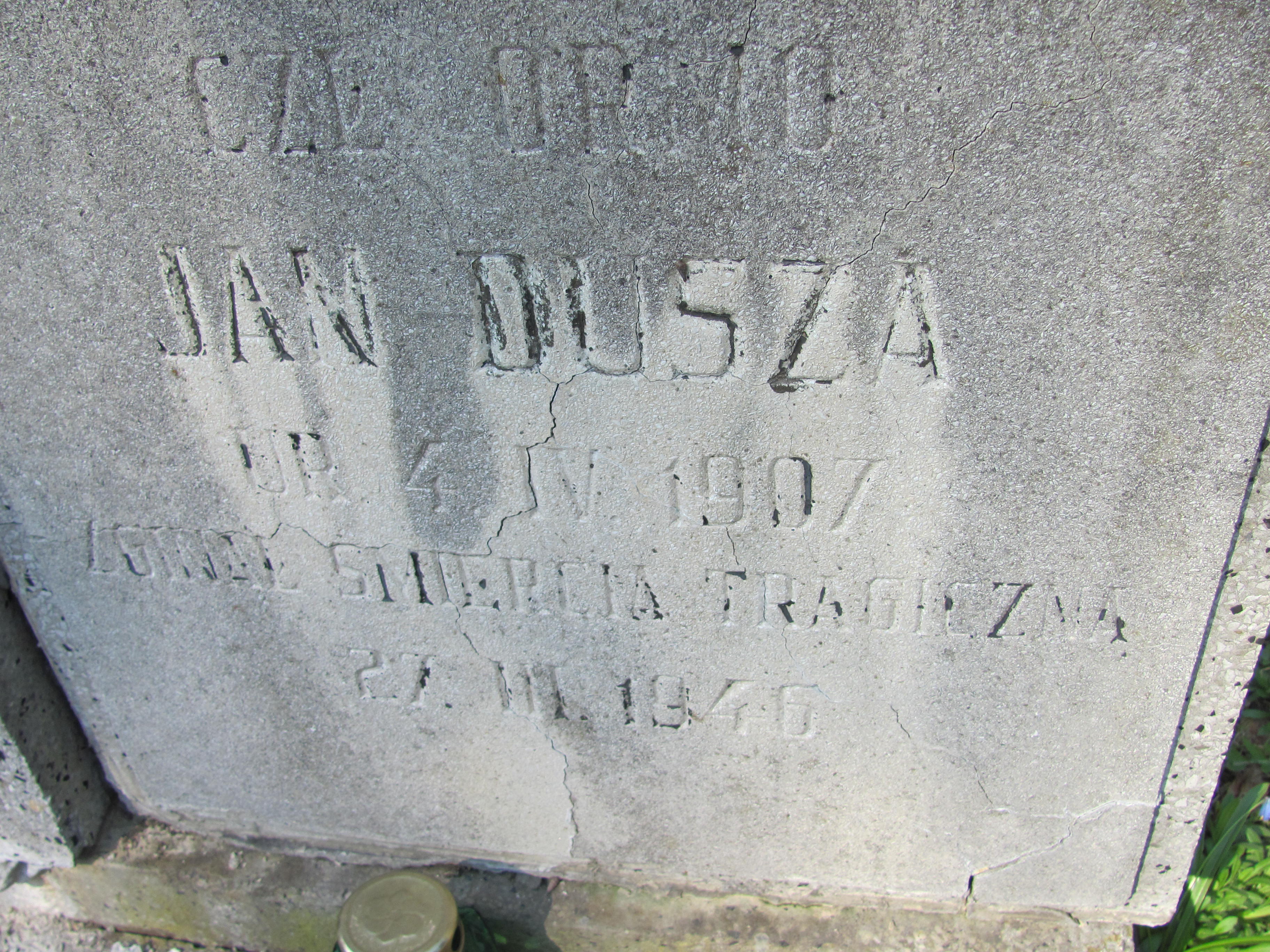 Jan Dusza 1907 Bystrzyca Kłodzka - Grobonet - Wyszukiwarka osób pochowanych