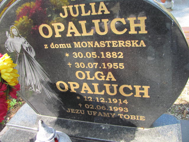 Julia Opaluch 1882 Bystrzyca Kłodzka - Grobonet - Wyszukiwarka osób pochowanych