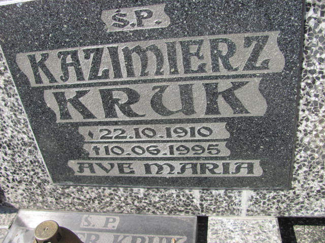 Kazimierz Kruk 1910 Bystrzyca Kłodzka - Grobonet - Wyszukiwarka osób pochowanych