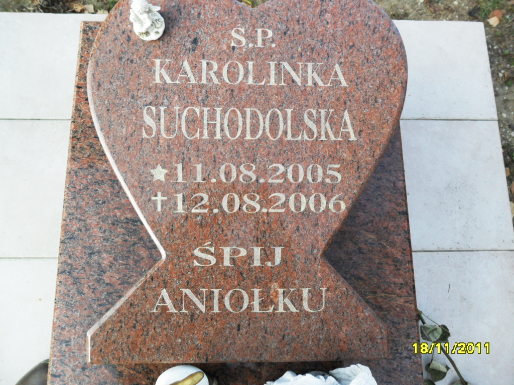 Karolina Suchodolska 2005 Bystrzyca Kłodzka - Grobonet - Wyszukiwarka osób pochowanych