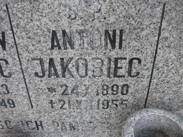 Antoni Jakóbiec 1890 Bystrzyca Kłodzka - Grobonet - Wyszukiwarka osób pochowanych