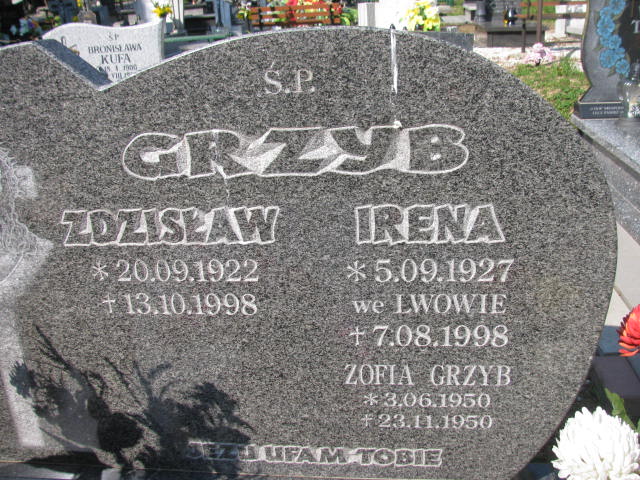 Zdzisław Grzyb 1922 Bystrzyca Kłodzka - Grobonet - Wyszukiwarka osób pochowanych