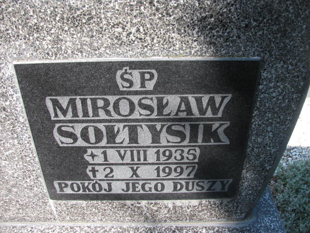 Mirosław Sołtysik 1935 Bystrzyca Kłodzka - Grobonet - Wyszukiwarka osób pochowanych