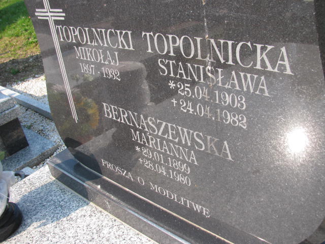 Mikołaj Topolnicki 1897 Bystrzyca Kłodzka - Grobonet - Wyszukiwarka osób pochowanych