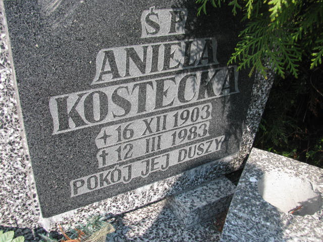 Aniela Kostecka 1903 Bystrzyca Kłodzka - Grobonet - Wyszukiwarka osób pochowanych