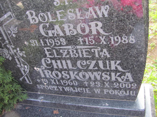 Bolesław Gabor 1953 Bystrzyca Kłodzka - Grobonet - Wyszukiwarka osób pochowanych