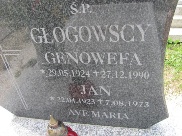 Genowefa Głogowska 1924 Bystrzyca Kłodzka - Grobonet - Wyszukiwarka osób pochowanych