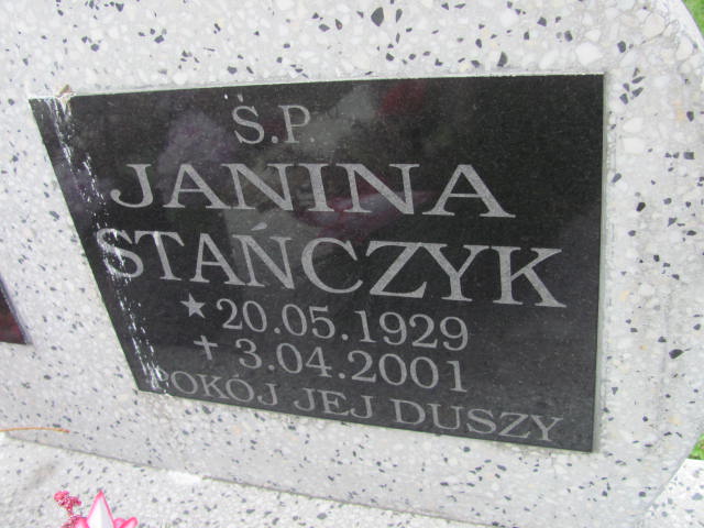 Janina Stańczyk 1929 Bystrzyca Kłodzka - Grobonet - Wyszukiwarka osób pochowanych