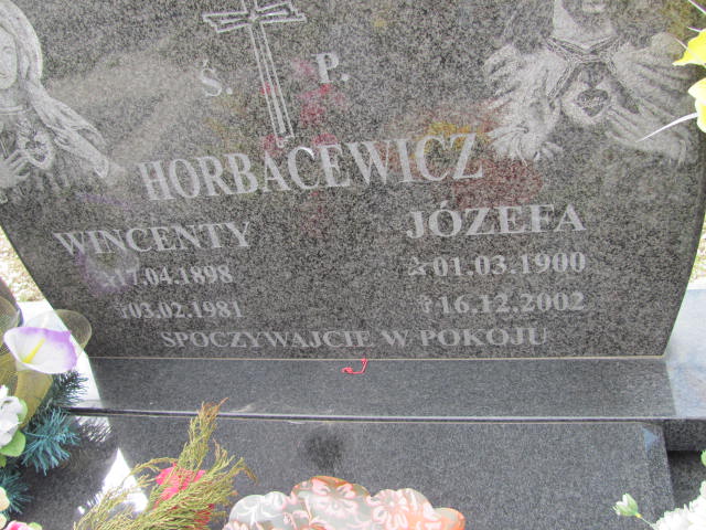 Józefa Horbacewicz 1900 Bystrzyca Kłodzka - Grobonet - Wyszukiwarka osób pochowanych
