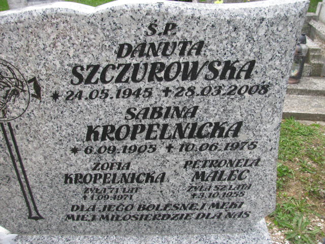 Grób Zofia Kropelnicka