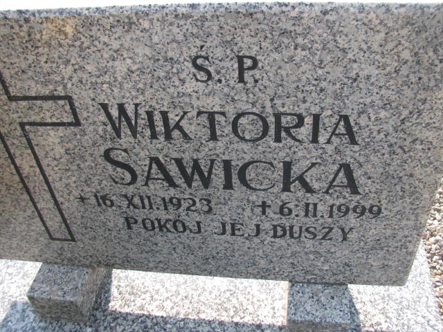 Wiktoria Sawicka 1923 Bystrzyca Kłodzka - Grobonet - Wyszukiwarka osób pochowanych