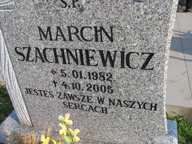 Marcin Jan Szachniewicz 1982 Bystrzyca Kłodzka - Grobonet - Wyszukiwarka osób pochowanych