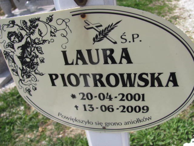 Laura Piotrowska 2001 Bystrzyca Kłodzka - Grobonet - Wyszukiwarka osób pochowanych